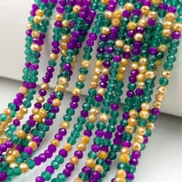 2mm Crystal Beads Mixed Color Faceted Rondelle Glass Beads for Jewerly Making DIY Needlework Bracelets Necklace Accessories