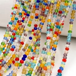 2mm Crystal Beads Mixed Color Faceted Rondelle Glass Beads for Jewerly Making DIY Needlework Bracelets Necklace Accessories