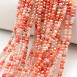 2mm Crystal Beads Mixed Color Faceted Rondelle Glass Beads for Jewerly Making DIY Needlework Bracelets Necklace Accessories