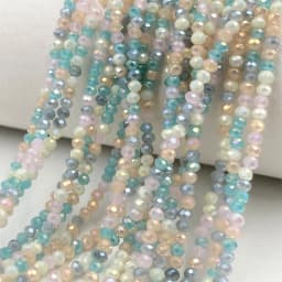 2mm Crystal Beads Mixed Color Faceted Rondelle Glass Beads for Jewerly Making DIY Needlework Bracelets Necklace Accessories