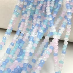 2mm Crystal Beads Mixed Color Faceted Rondelle Glass Beads for Jewerly Making DIY Needlework Bracelets Necklace Accessories
