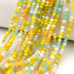 2mm Crystal Beads Mixed Color Faceted Rondelle Glass Beads for Jewerly Making DIY Needlework Bracelets Necklace Accessories