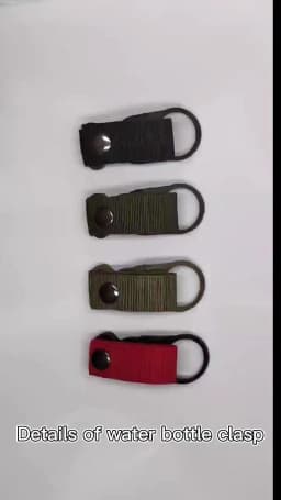Webbing Buckle Hook Water Bottle Holder Clip Outdoor Nylon EDC Climb Carabiner Belt Backpack Hanger Camp Carabiner Belt Clip