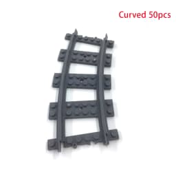 50Pcs/Lot City Trains Train Track Rail Straight Rails Technical Building Blocks Set Bricks Model Kids Classic Toys For Children