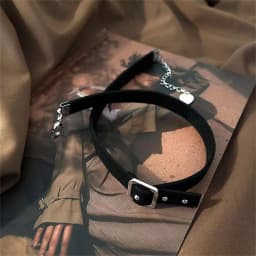 Black Leather Clavicle Chain Collar Vintage Thin PU Choker Necklace For Women New Goth Sensual Jewelry for Women Gift