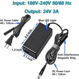 24V Power Supply for Logitech G920 G29 G25 G27 G923 G940 Driving Force GT Racing Wheel,HY1C Power Cord AC/DC Adapter Charger