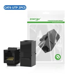 ZoeRax 2PCS Keystone Jack Rj45 Coupler Inline Coupler for Cat7/CAT6A/CAT6/CAT5E Female to Female Insert Coupler
