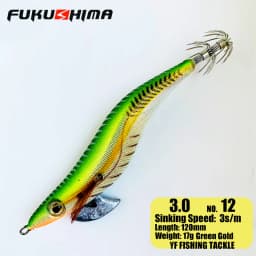 FUKUSHIMA 2-3.5 SQUID JIGS EGI LURE FISHING WOOD SHRIMP BAIT CUTTLEFISH OCTOPS GLOW TAIL SHARP HOOKS 21GRAM ROCK & BOAT FISHING
