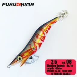 FUKUSHIMA 2-3.5 SQUID JIGS EGI LURE FISHING WOOD SHRIMP BAIT CUTTLEFISH OCTOPS GLOW TAIL SHARP HOOKS 21GRAM ROCK & BOAT FISHING