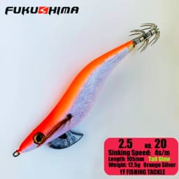 FUKUSHIMA 2-3.5 SQUID JIGS EGI LURE FISHING WOOD SHRIMP BAIT CUTTLEFISH OCTOPS GLOW TAIL SHARP HOOKS 21GRAM ROCK & BOAT FISHING