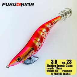 FUKUSHIMA 2-3.5 SQUID JIGS EGI LURE FISHING WOOD SHRIMP BAIT CUTTLEFISH OCTOPS GLOW TAIL SHARP HOOKS 21GRAM ROCK & BOAT FISHING