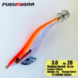 FUKUSHIMA 2-3.5 SQUID JIGS EGI LURE FISHING WOOD SHRIMP BAIT CUTTLEFISH OCTOPS GLOW TAIL SHARP HOOKS 21GRAM ROCK & BOAT FISHING
