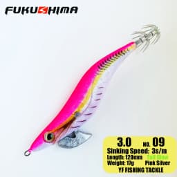 FUKUSHIMA 2-3.5 SQUID JIGS EGI LURE FISHING WOOD SHRIMP BAIT CUTTLEFISH OCTOPS GLOW TAIL SHARP HOOKS 21GRAM ROCK & BOAT FISHING