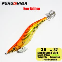 FUKUSHIMA 2-3.5 SQUID JIGS EGI LURE FISHING WOOD SHRIMP BAIT CUTTLEFISH OCTOPS GLOW TAIL SHARP HOOKS 21GRAM ROCK & BOAT FISHING