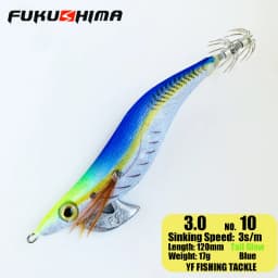 FUKUSHIMA 2-3.5 SQUID JIGS EGI LURE FISHING WOOD SHRIMP BAIT CUTTLEFISH OCTOPS GLOW TAIL SHARP HOOKS 21GRAM ROCK & BOAT FISHING
