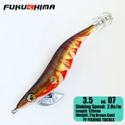 FUKUSHIMA 2-3.5 SQUID JIGS EGI LURE FISHING WOOD SHRIMP BAIT CUTTLEFISH OCTOPS GLOW TAIL SHARP HOOKS 21GRAM ROCK & BOAT FISHING