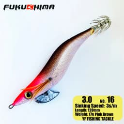 FUKUSHIMA 2-3.5 SQUID JIGS EGI LURE FISHING WOOD SHRIMP BAIT CUTTLEFISH OCTOPS GLOW TAIL SHARP HOOKS 21GRAM ROCK & BOAT FISHING