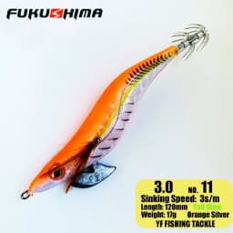 FUKUSHIMA 2-3.5 SQUID JIGS EGI LURE FISHING WOOD SHRIMP BAIT CUTTLEFISH OCTOPS GLOW TAIL SHARP HOOKS 21GRAM ROCK & BOAT FISHING