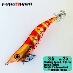 FUKUSHIMA 2-3.5 SQUID JIGS EGI LURE FISHING WOOD SHRIMP BAIT CUTTLEFISH OCTOPS GLOW TAIL SHARP HOOKS 21GRAM ROCK & BOAT FISHING