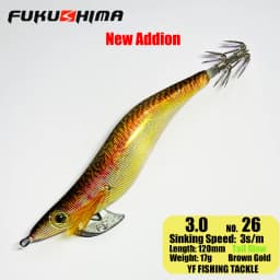 FUKUSHIMA 2-3.5 SQUID JIGS EGI LURE FISHING WOOD SHRIMP BAIT CUTTLEFISH OCTOPS GLOW TAIL SHARP HOOKS 21GRAM ROCK & BOAT FISHING