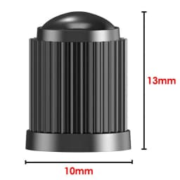 20PCS Car Tire Valve Plastic Black Bike Tyre Valve Caps O Rubber Ring Covers Dome Shape Dust Valve for Auto Motorcycle Cap Decor