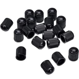 20PCS Car Tire Valve Plastic Black Bike Tyre Valve Caps O Rubber Ring Covers Dome Shape Dust Valve for Auto Motorcycle Cap Decor
