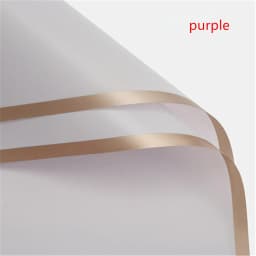 5pcs/pack Flower Wrapping Paper Golden Border Rose Korean Style Half Transparent Gift Packing Florist Bouquet Wrapping Material