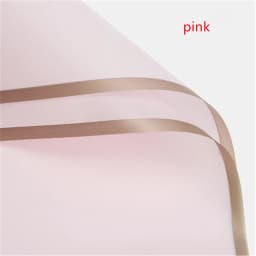 5pcs/pack Flower Wrapping Paper Golden Border Rose Korean Style Half Transparent Gift Packing Florist Bouquet Wrapping Material