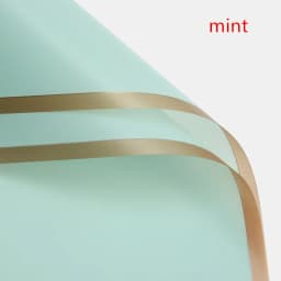 5pcs/pack Flower Wrapping Paper Golden Border Rose Korean Style Half Transparent Gift Packing Florist Bouquet Wrapping Material