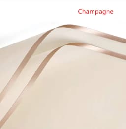5pcs/pack Flower Wrapping Paper Golden Border Rose Korean Style Half Transparent Gift Packing Florist Bouquet Wrapping Material
