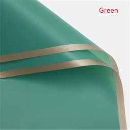 5pcs/pack Flower Wrapping Paper Golden Border Rose Korean Style Half Transparent Gift Packing Florist Bouquet Wrapping Material