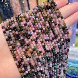2mm Natural Stone Amethyst Tiger Eye Lapis Lazuli Beads Inlaid with Bright Pearl Jewelry Making DIY Necklace Bracelet Jewelry