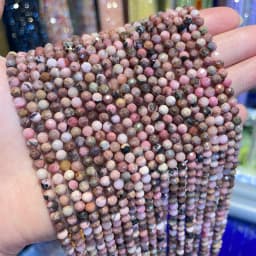 2mm Natural Stone Amethyst Tiger Eye Lapis Lazuli Beads Inlaid with Bright Pearl Jewelry Making DIY Necklace Bracelet Jewelry