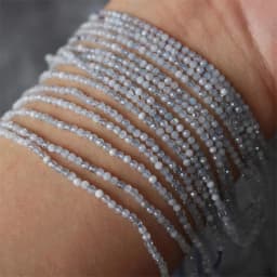 2mm Natural Stone Amethyst Tiger Eye Lapis Lazuli Beads Inlaid with Bright Pearl Jewelry Making DIY Necklace Bracelet Jewelry