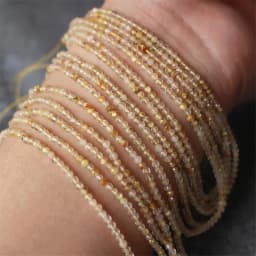 2mm Natural Stone Amethyst Tiger Eye Lapis Lazuli Beads Inlaid with Bright Pearl Jewelry Making DIY Necklace Bracelet Jewelry