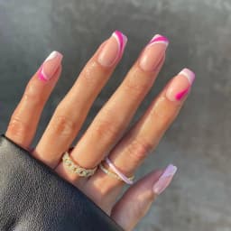 24Pcs French Tip Handmade Press On Nails Minimalist Solid Color Fake Nails Medium Square Full Cover Press On Nail Tips With Glue