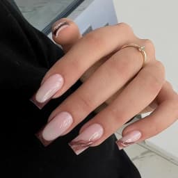 24Pcs French Tip Handmade Press On Nails Minimalist Solid Color Fake Nails Medium Square Full Cover Press On Nail Tips With Glue