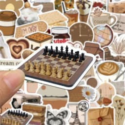 10/30/60PCS Vintage Brown Sticker Aesthetic PVC Laptop Sketchbook Stationery Decoraction Scrapbooking School Supplies
