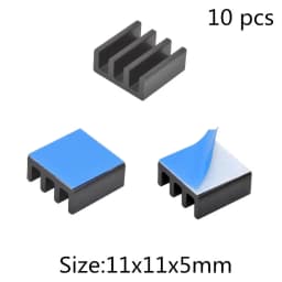 Aluminum Heatsink Radiator Heat Sink for Electronic IC Chip RAM MOS Dynatron Raspberry Pi Cooling With Thermal Conductive Tape