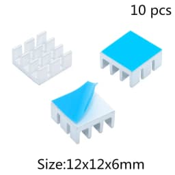 Aluminum Heatsink Radiator Heat Sink for Electronic IC Chip RAM MOS Dynatron Raspberry Pi Cooling With Thermal Conductive Tape