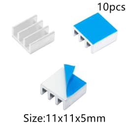 Aluminum Heatsink Radiator Heat Sink for Electronic IC Chip RAM MOS Dynatron Raspberry Pi Cooling With Thermal Conductive Tape
