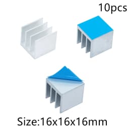 Aluminum Heatsink Radiator Heat Sink for Electronic IC Chip RAM MOS Dynatron Raspberry Pi Cooling With Thermal Conductive Tape