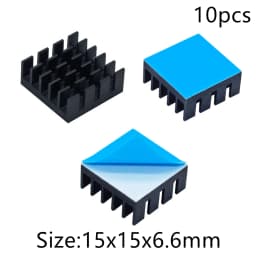 Aluminum Heatsink Radiator Heat Sink for Electronic IC Chip RAM MOS Dynatron Raspberry Pi Cooling With Thermal Conductive Tape