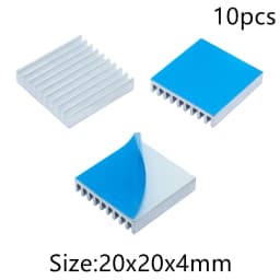 Aluminum Heatsink Radiator Heat Sink for Electronic IC Chip RAM MOS Dynatron Raspberry Pi Cooling With Thermal Conductive Tape