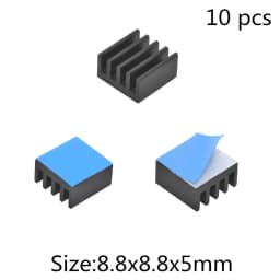 Aluminum Heatsink Radiator Heat Sink for Electronic IC Chip RAM MOS Dynatron Raspberry Pi Cooling With Thermal Conductive Tape