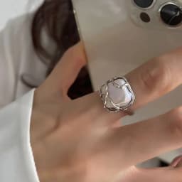 XIYANIKE Elegant Square Pearl Geometric Open Cuff Finger Rings For Women Girl Fashion Trendy Jewelry Gift Party кольцо ж
