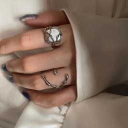 XIYANIKE Elegant Square Pearl Geometric Open Cuff Finger Rings For Women Girl Fashion Trendy Jewelry Gift Party кольцо ж