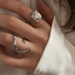 XIYANIKE Elegant Square Pearl Geometric Open Cuff Finger Rings For Women Girl Fashion Trendy Jewelry Gift Party кольцо ж