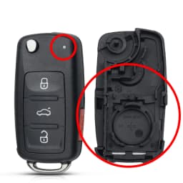 KEYYOU 10PCS/LOT 2 Buttons Flip Folding Car Remote Key Case Shell For VW For Volkswagen Golf MK4 Bora