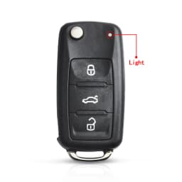 KEYYOU 10PCS/LOT 2 Buttons Flip Folding Car Remote Key Case Shell For VW For Volkswagen Golf MK4 Bora
